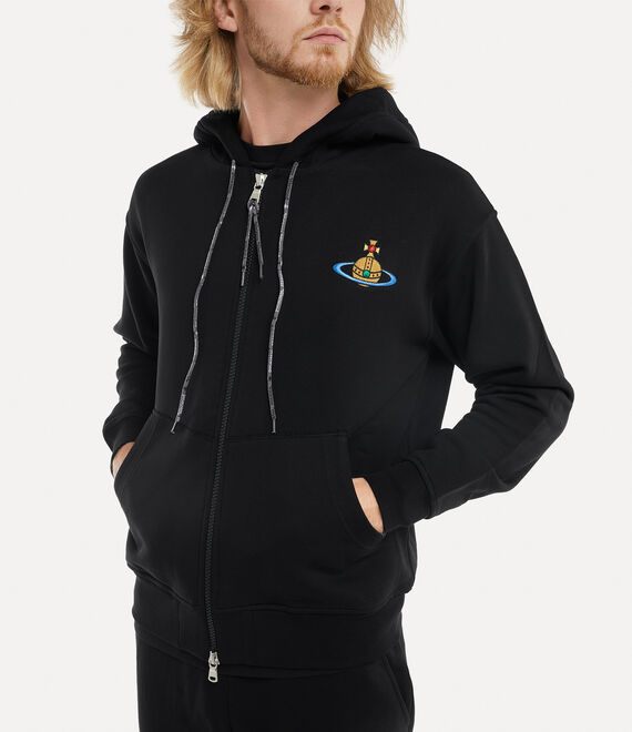 Vivienne Westwood Rugged Zip Hoodie in BLACK